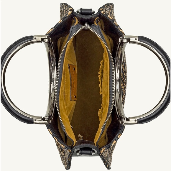 Patricia Nash Aria Dbl Ring Shopper.TribalWeave. Natural/Black.Dust Bag Included - Picture 10 of 13